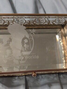 Beauty and the Beast Glass Jewelry Box by Arribas